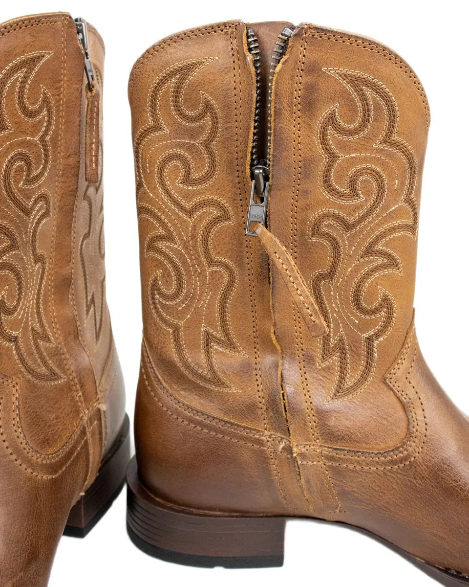 Ariat - Cowboy Boots - Bodie Square toe med Dragkedja - Brun - Image 2