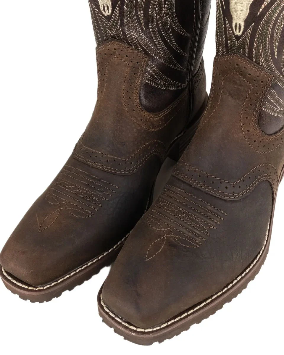 Ariat - Cowboy Boots - Roughstock Antler - Brun - Image 4