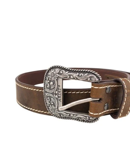 Ariat - Läderbälte med Western Spänne - Brun - Image 4