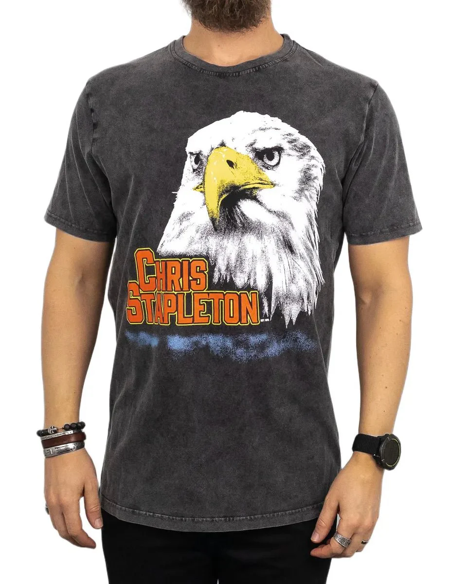 Band Tee - T-Shirt - Chris Stapleton - Eagle - Tvättad Grå - Image 2