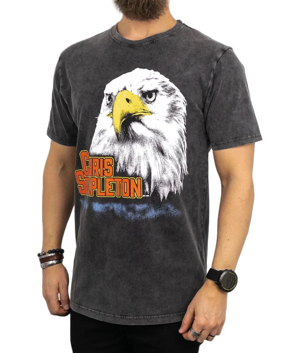 Band Tee - T-Shirt - Chris Stapleton - Eagle - Tvättad Grå - Image 3