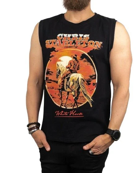Band Tee - Linne - Chris Stapleton - White Horse - Svart - Image 4