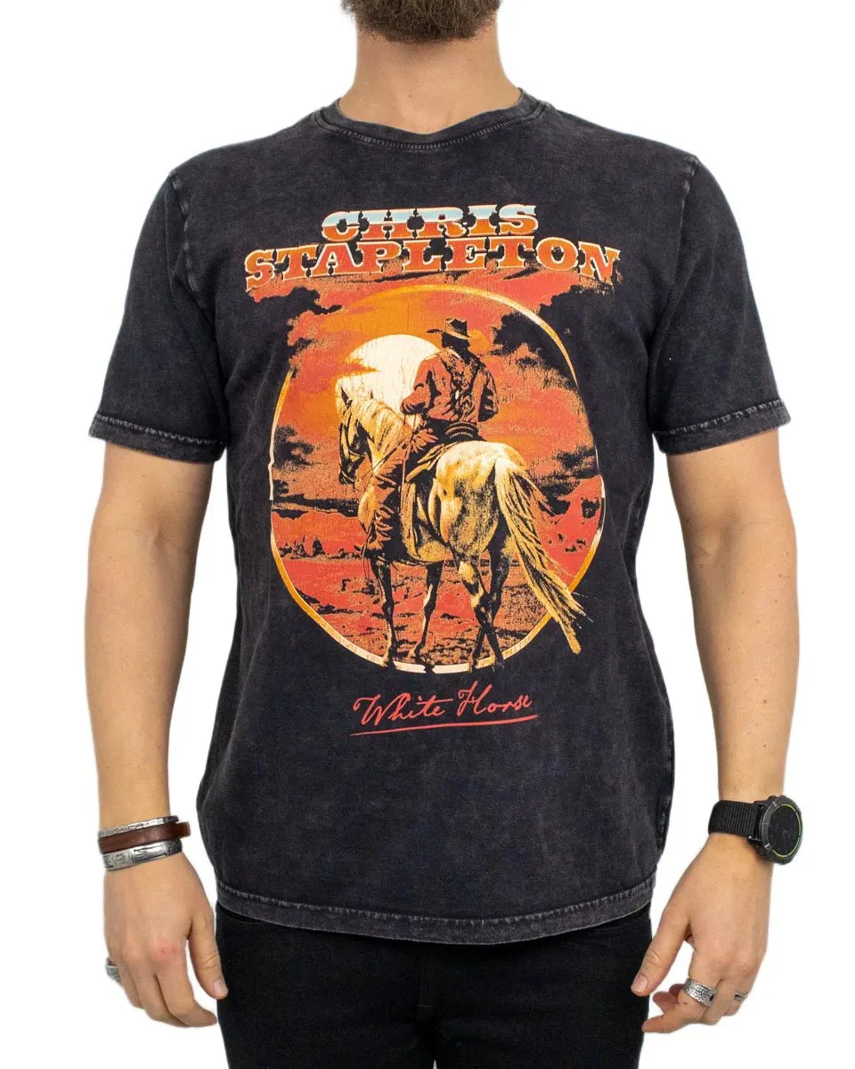 Band Tee - T-Shirt - Chris Stapleton White Horse - Svart - Image 2
