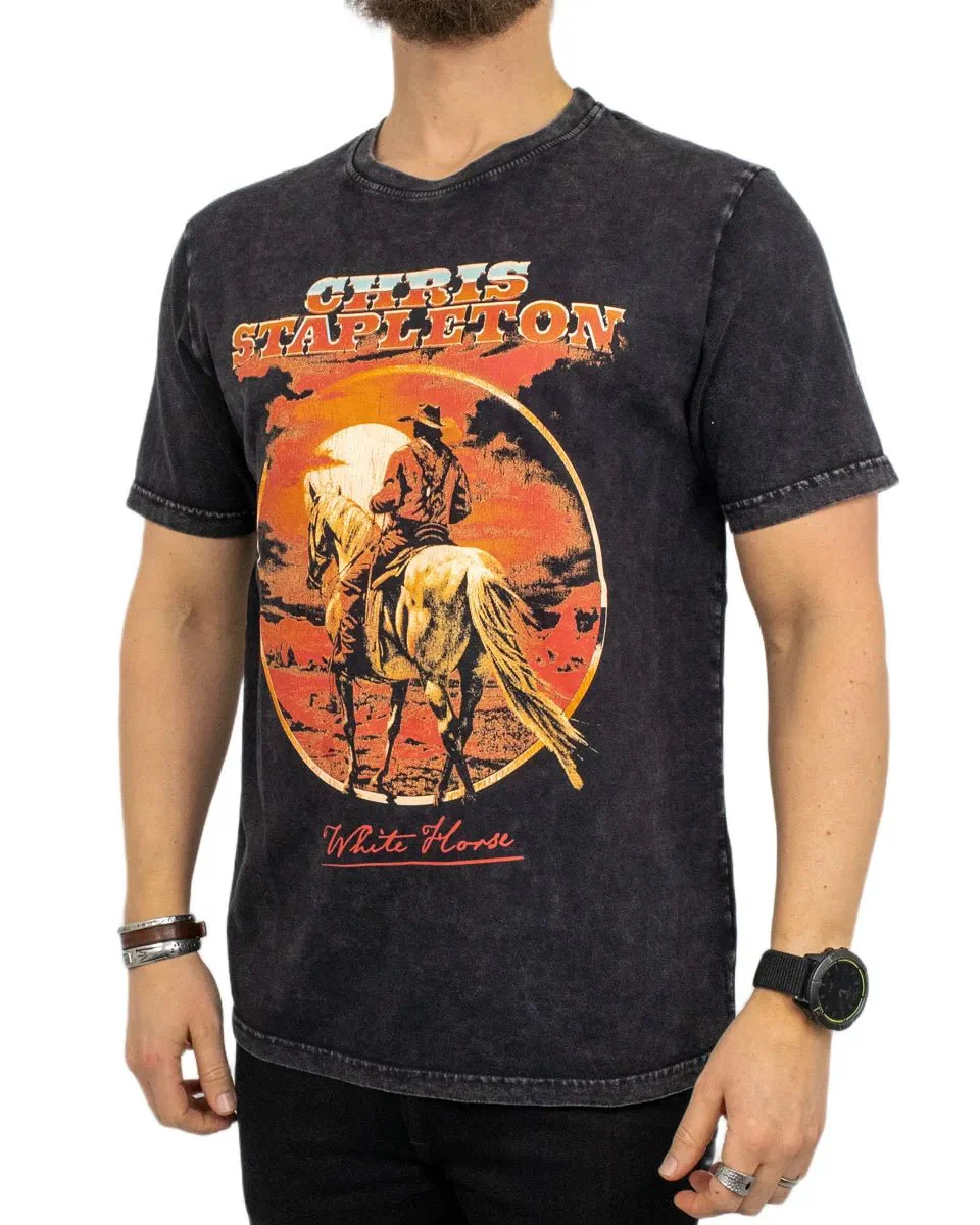 Band Tee - T-Shirt - Chris Stapleton White Horse - Svart - Image 3