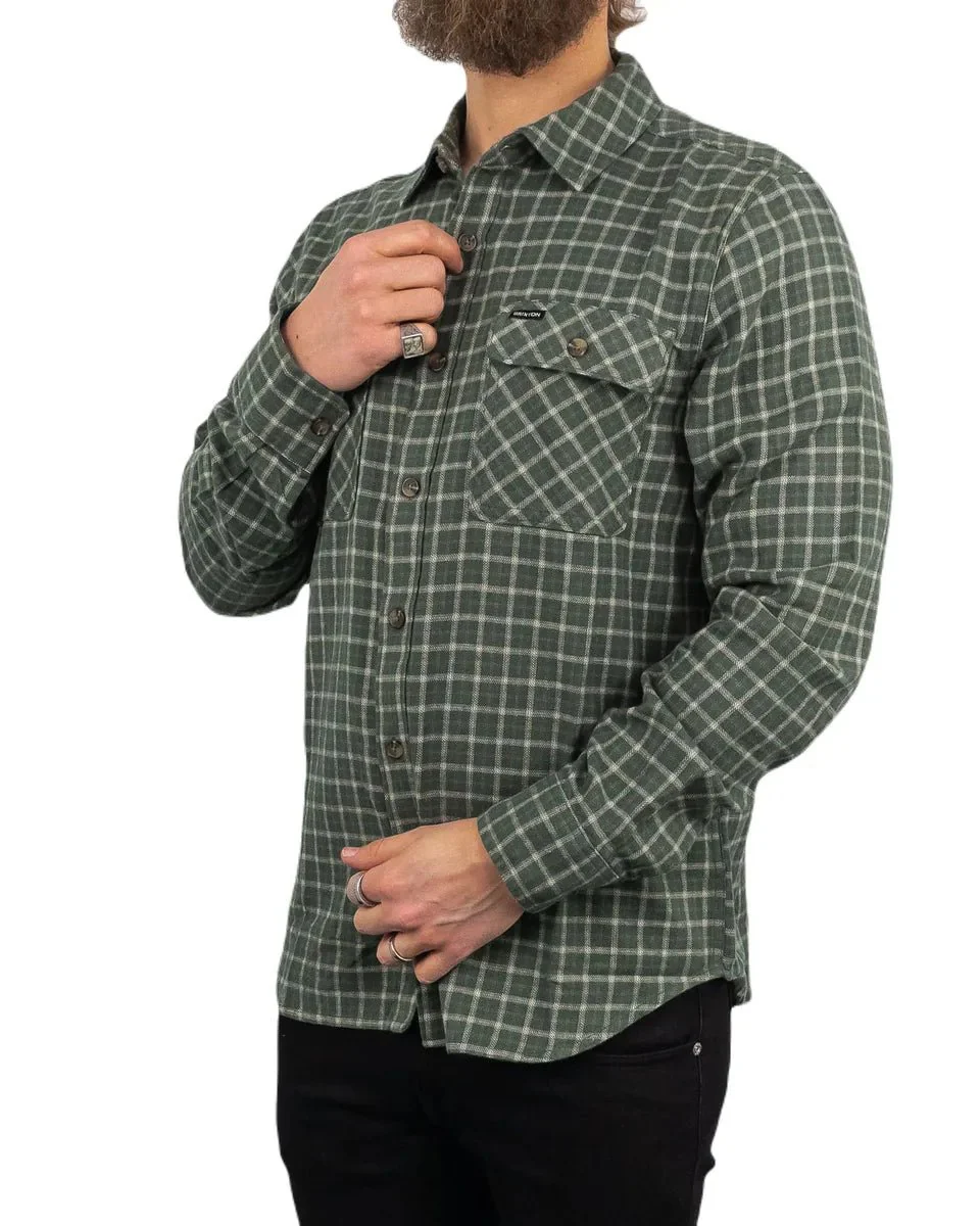 Brixton - Bowery Flanell - Ultra Soft - Grön/Svart
