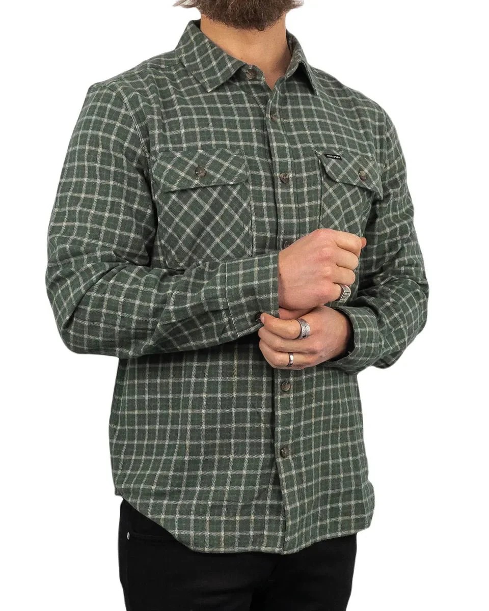 Brixton - Bowery Flanell - Ultra Soft - Grön/Svart - Image 3