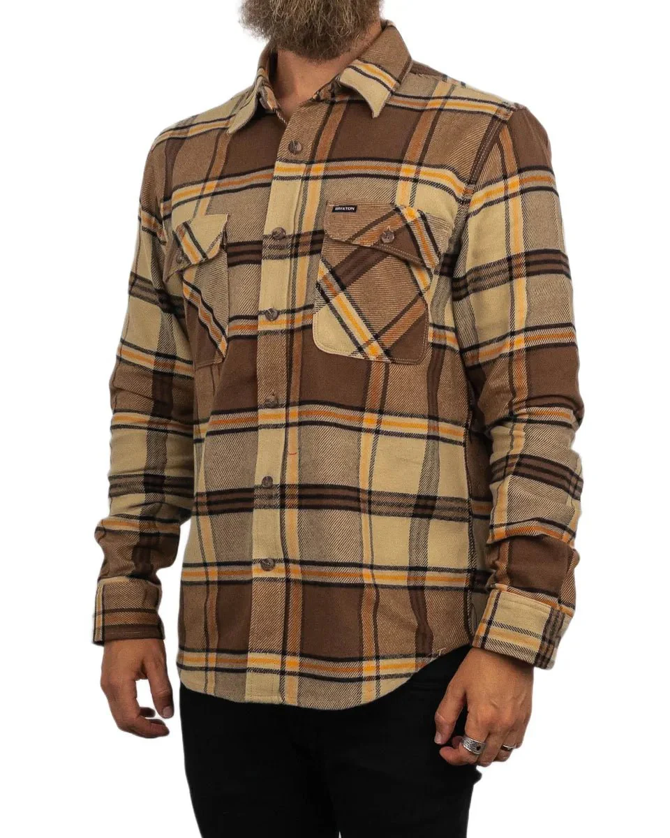 Brixton - Flanellskjorta - Bowery - Beige/Brun