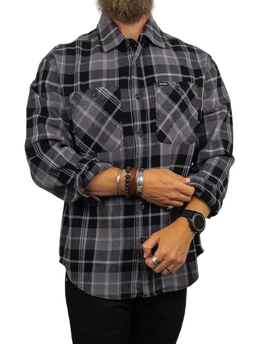 Brixton - Flanellskjorta - Vintage Wash - Svart/Beige