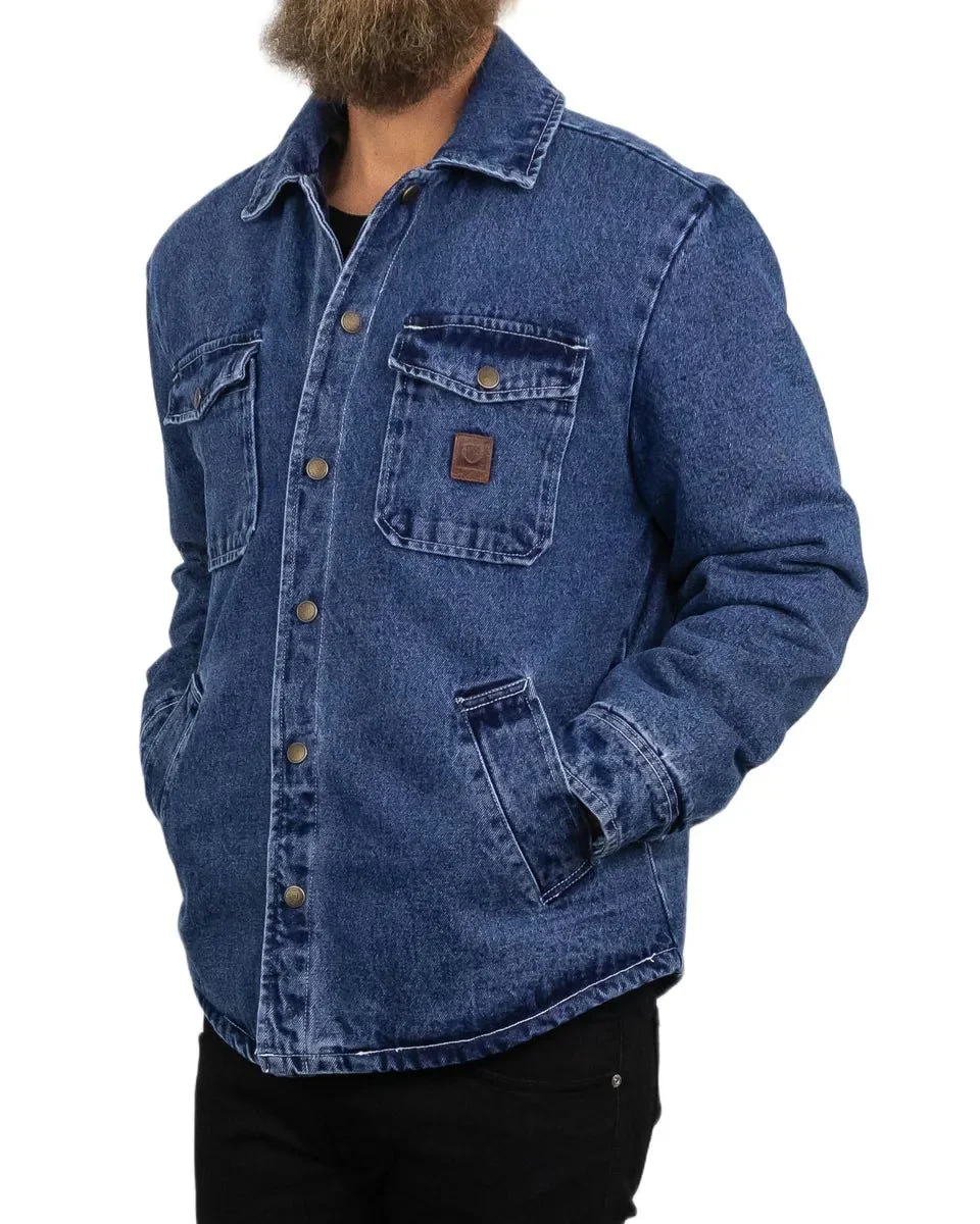 Brixton - Fodrad Jeansjacka - Durham - Blå - Image 3