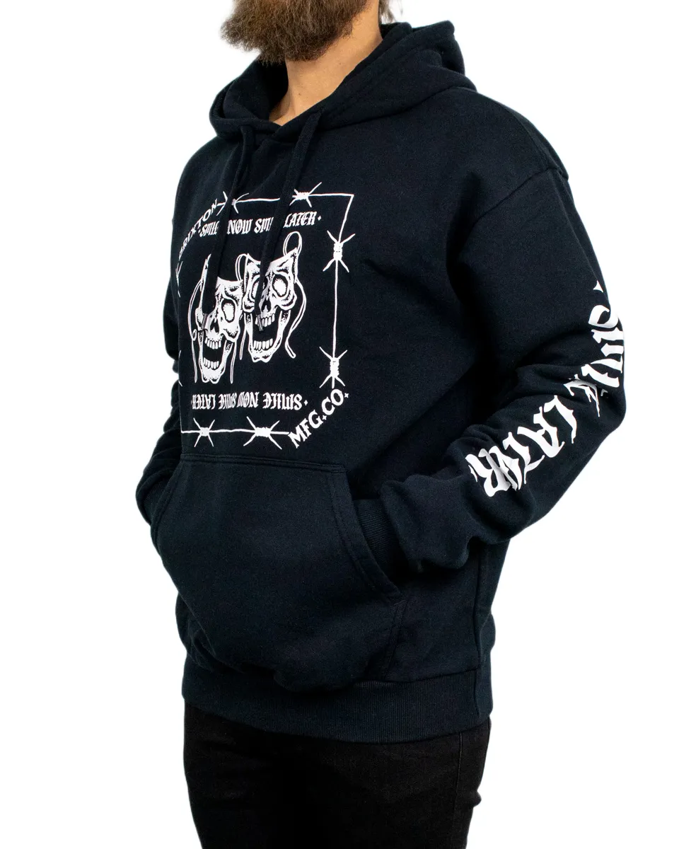Brixton - Hoodie med Armtryck- Always smile - Svart - Image 2
