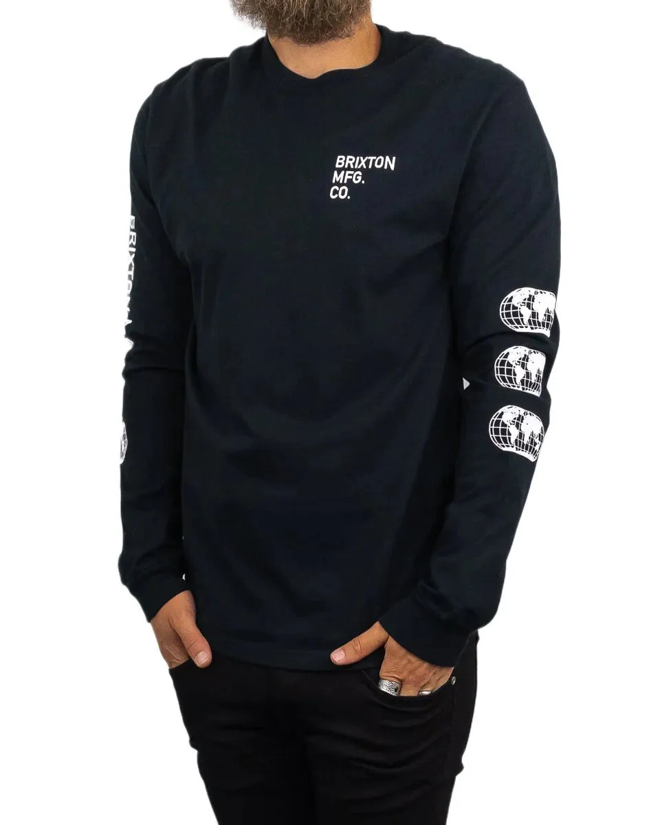 Brixton - Långärmad T-Shirt - Union - Svart - Image 4