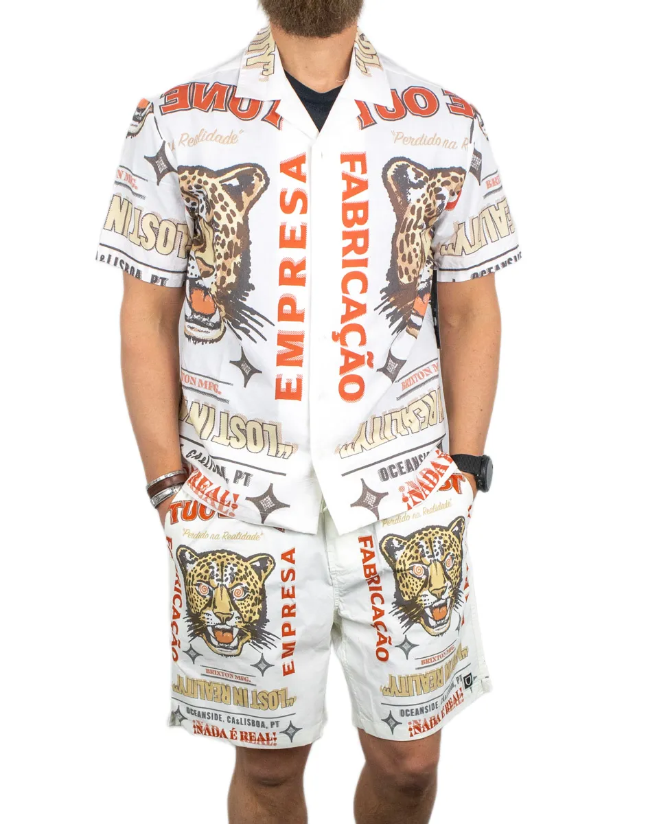 Brixton - Shorts - Everyday Hyrbid 7" - Panter - Vit - Image 5