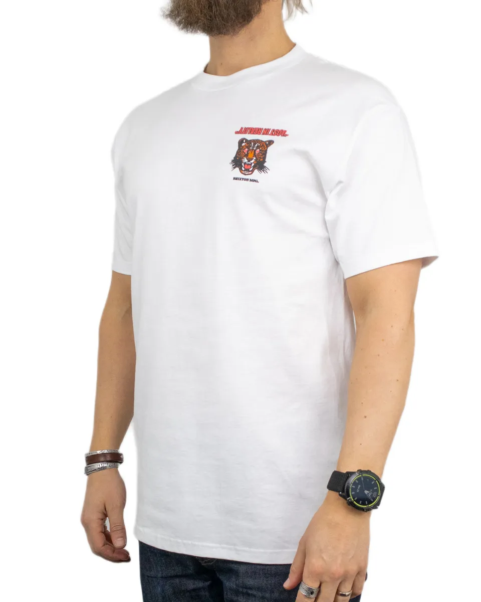 Brixton - T-Shirt - Getaway Leopard - Vit - Image 3