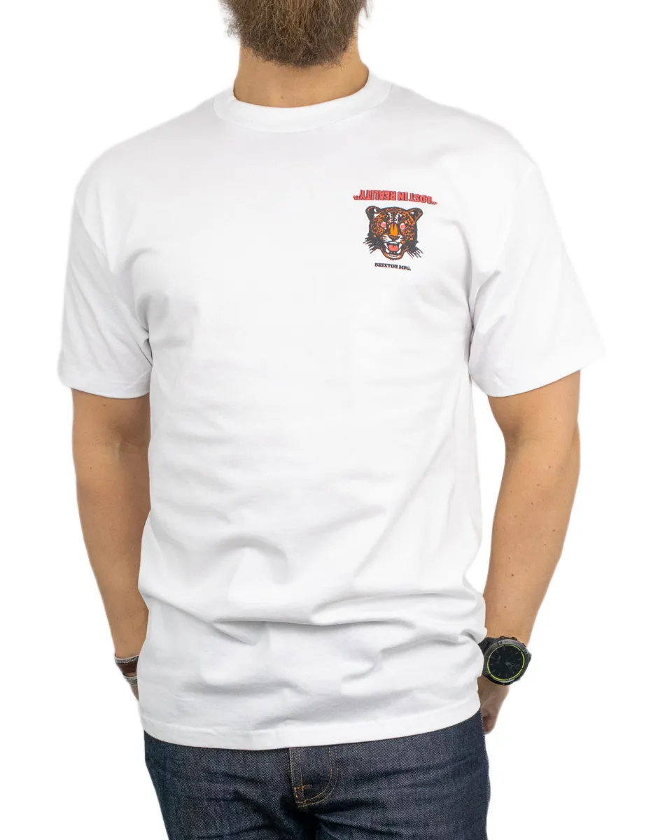 Brixton - T-Shirt - Getaway Leopard - Vit - Image 4