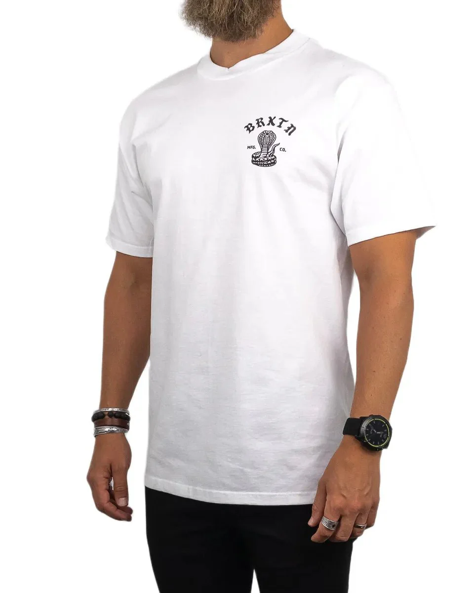 Brixton - T-Shirt - Kobra - Darver - Vit - Image 4