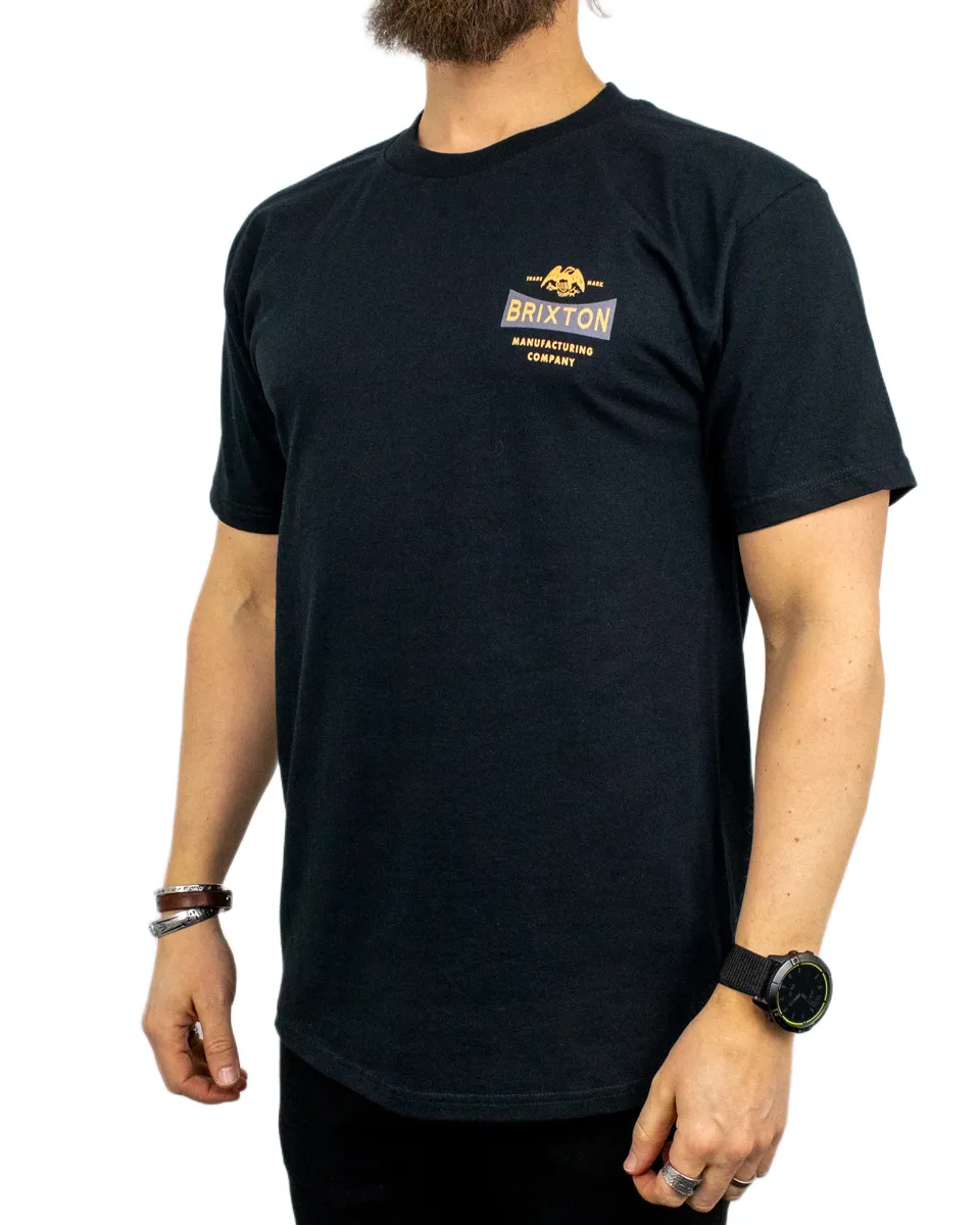 Brixton - T-Shirt - Pinnacle - Svart - Image 3