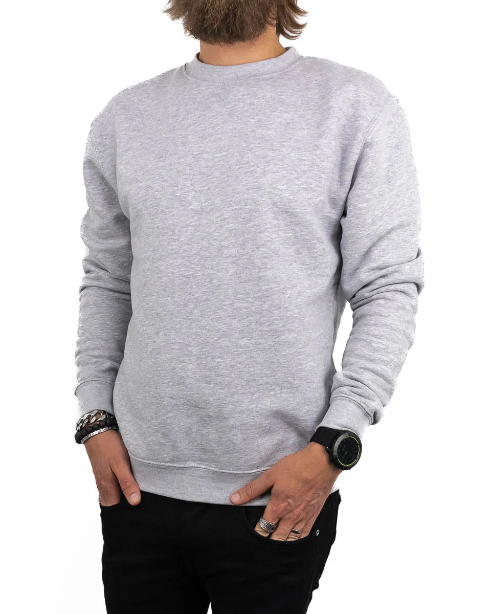 Bros Co. - Sweatshirt Gråmelerad - Basic Sweatshirt - Image 3
