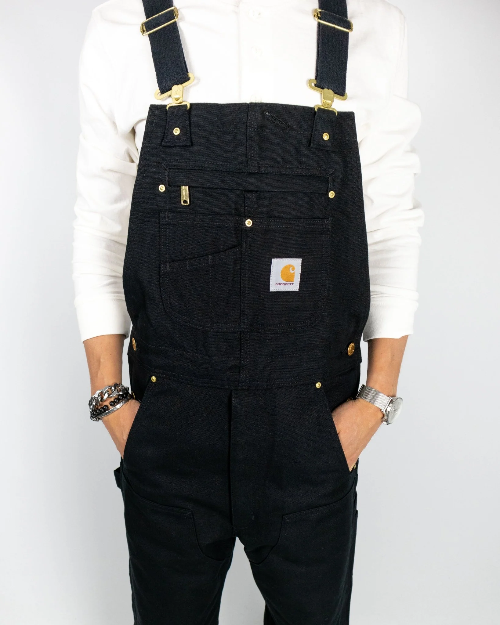 Carhartt Workwear - Hänglsebyxor - Bib Overall - Svart - Image 7