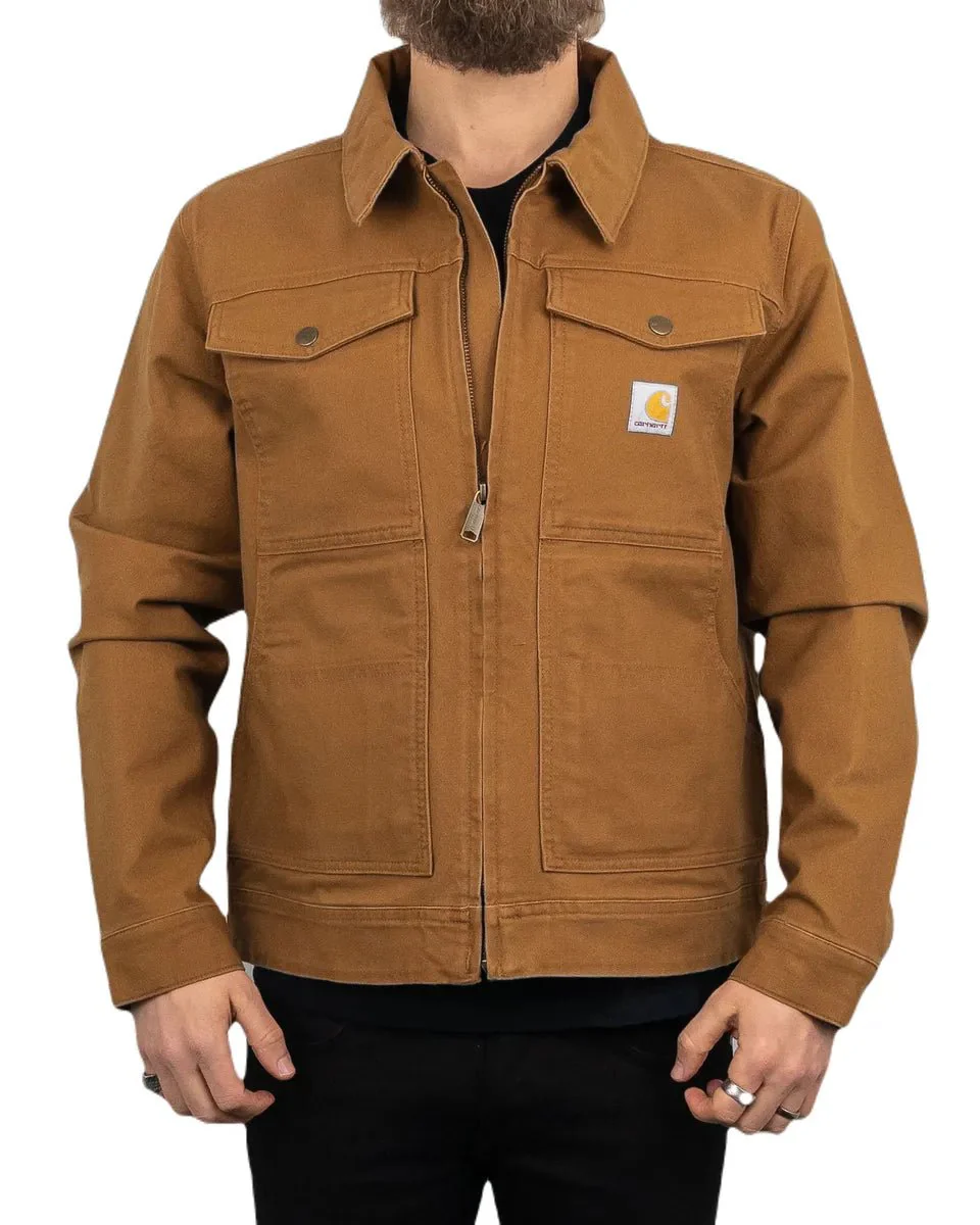 Carhartt - Canvas Jacka Ofodrad - Relaxed Fit Duck Canvas - Brun - Image 4