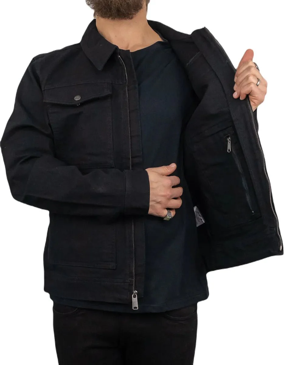 Carhartt - Canvas Jacka Ofodrad - Relaxed Fit Duck Canvas - Svart - Image 3