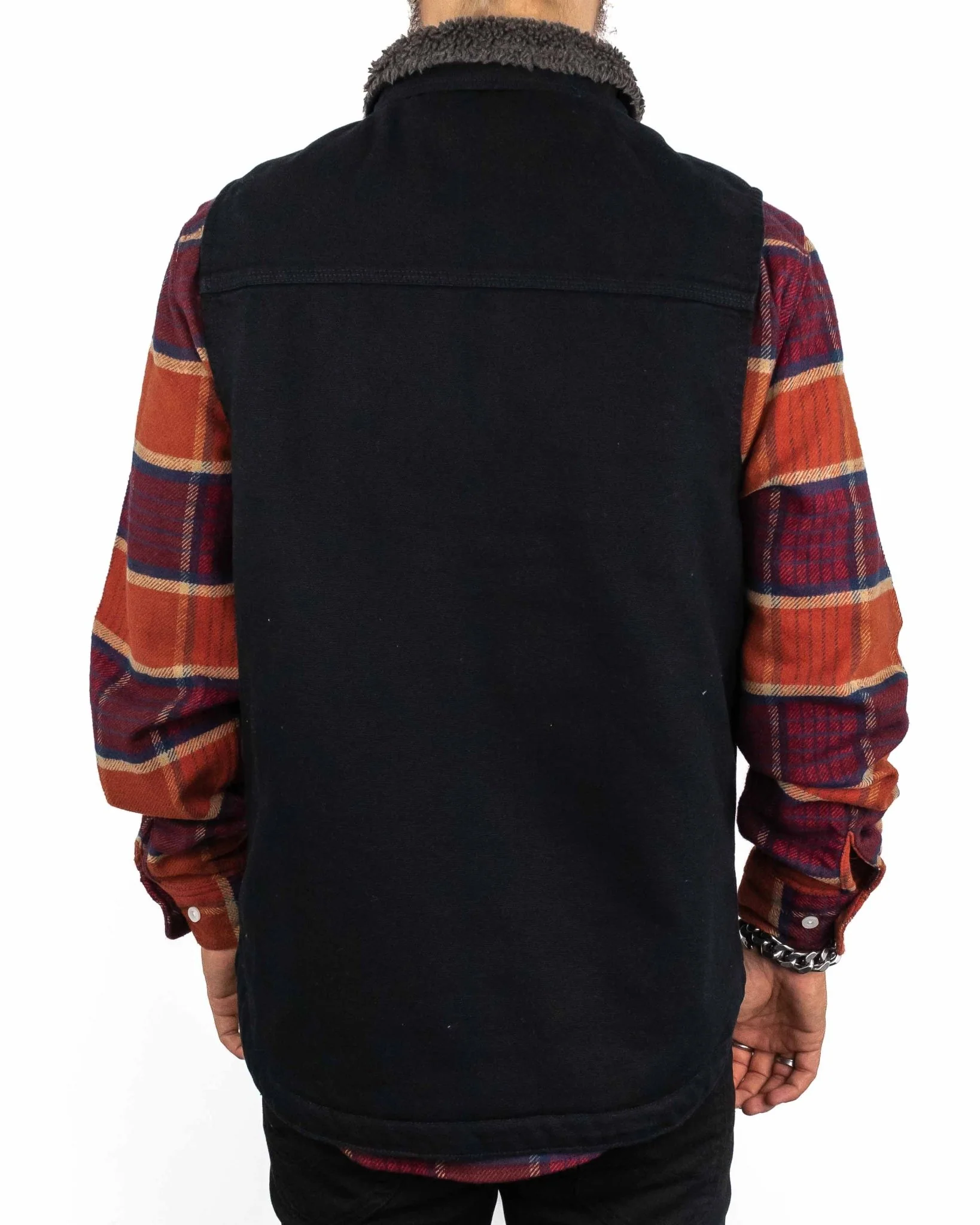 Carhartt - Canvasväst med Sherpafoder Svart - Mock Neck - Image 5