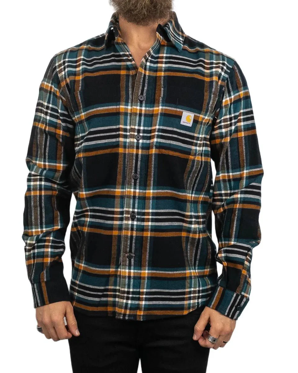 Carhartt - Flanellskjorta Rutig - Plaid - Svart - Image 2