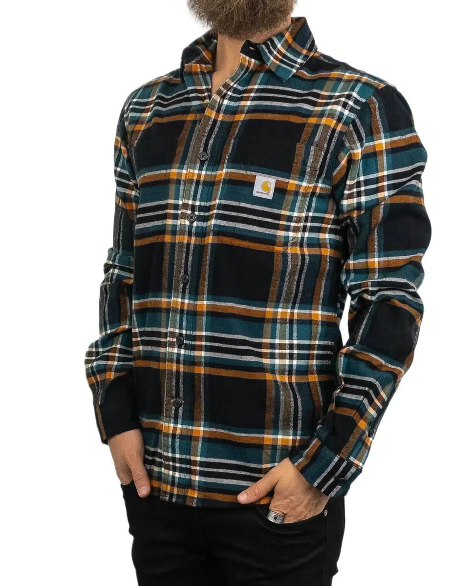 Carhartt - Flanellskjorta Rutig - Plaid - Svart - Image 3