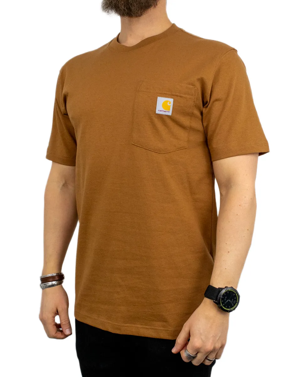Carhartt - Pocket T-Shirt - K87 - Brun - Image 3