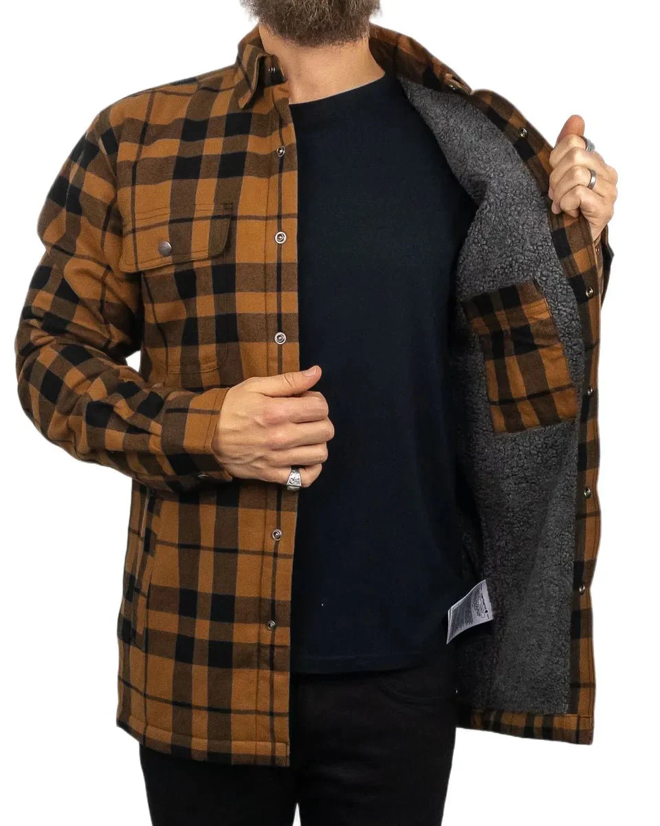 Carhartt - Sherpafodrad Flanellskjorta - Brun