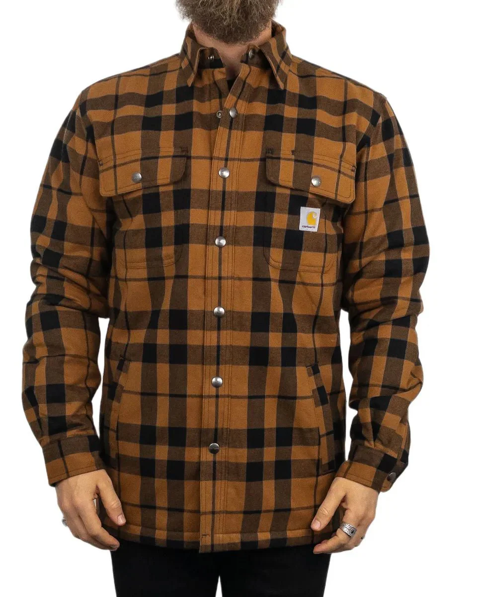 Carhartt - Sherpafodrad Flanellskjorta - Brun - Image 2