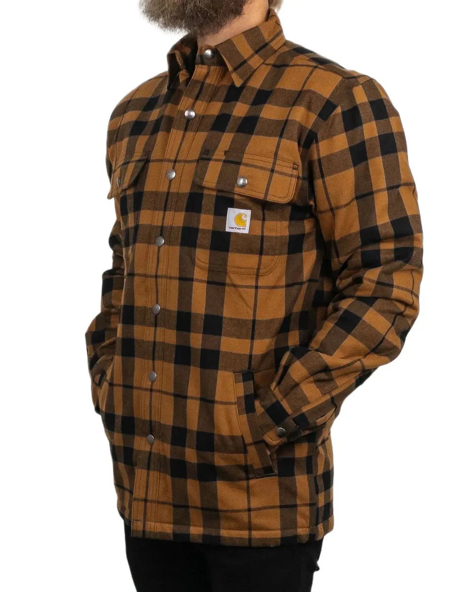 Carhartt - Sherpafodrad Flanellskjorta - Brun - Image 3