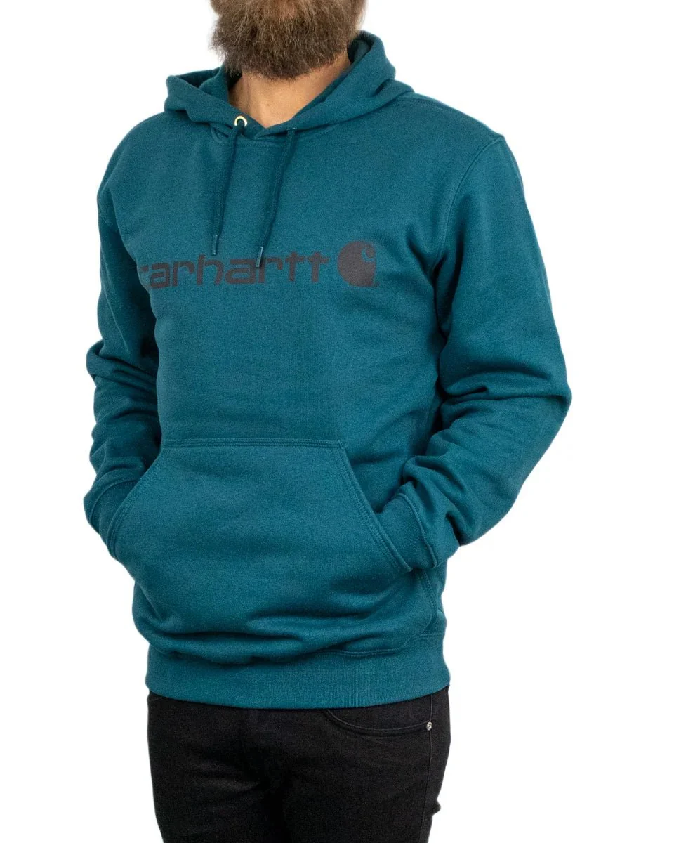 Carhartt - Signature logo Hood - Greenstone - Grön