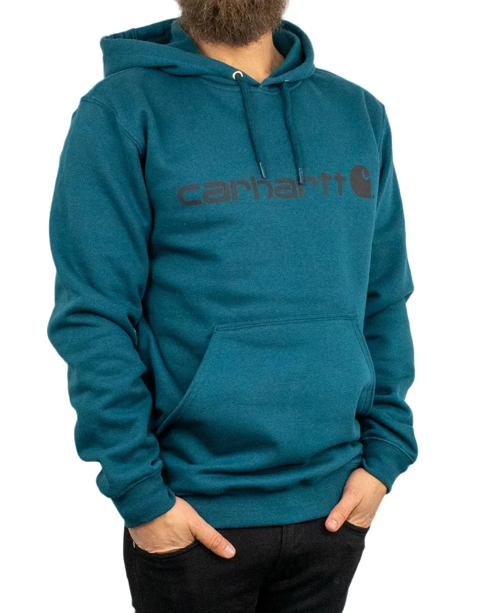Carhartt - Signature logo Hood - Greenstone - Grön - Image 4
