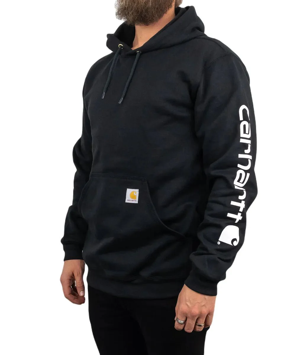 Carhartt - Sleeve logo Hood - Svart - Image 4