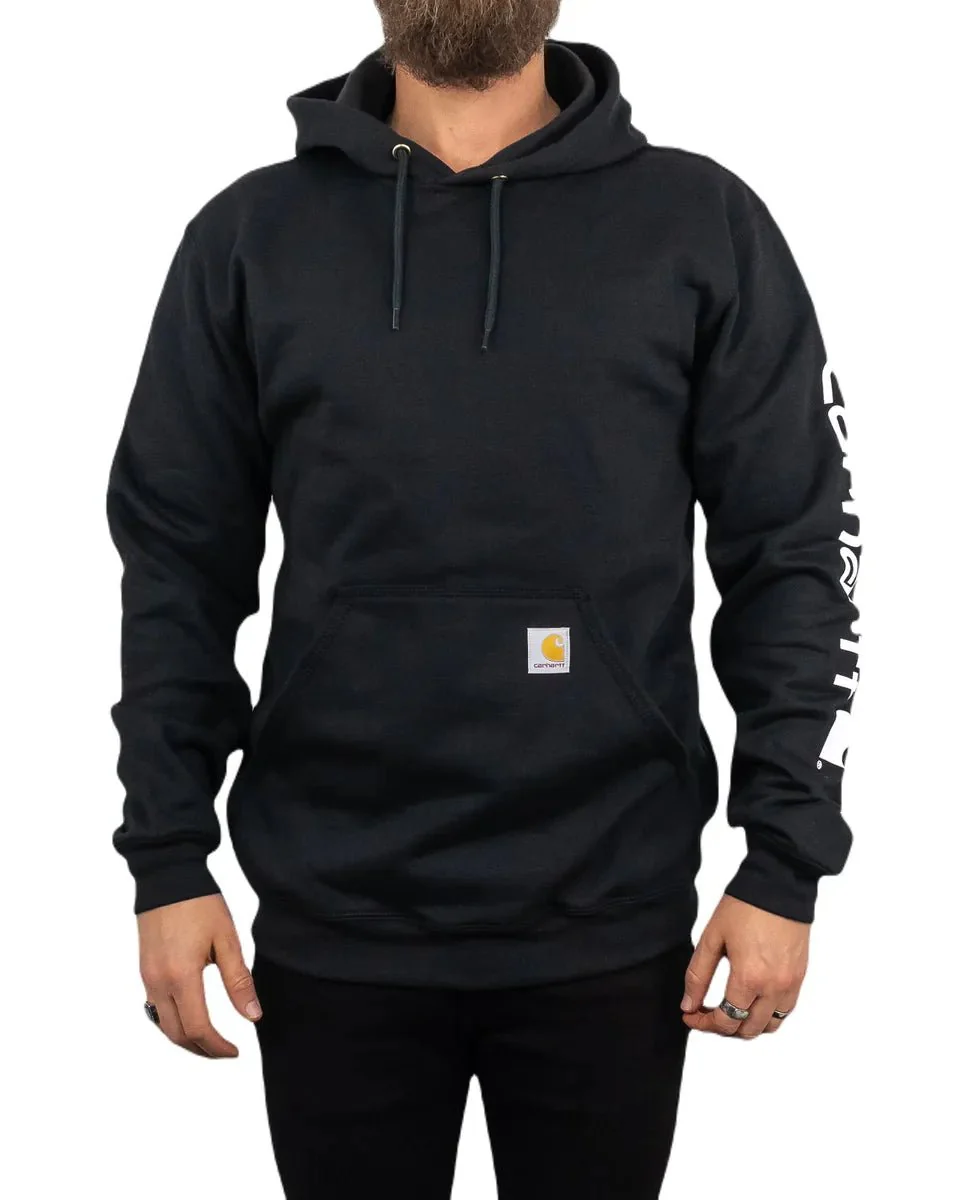 Carhartt - Sleeve logo Hood - Svart - Image 5