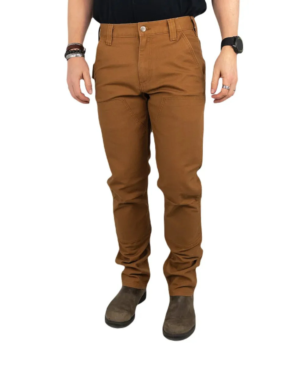 Carhartt - Stretch Duck Double Front Carpenter - Canvas Byxa - Brun