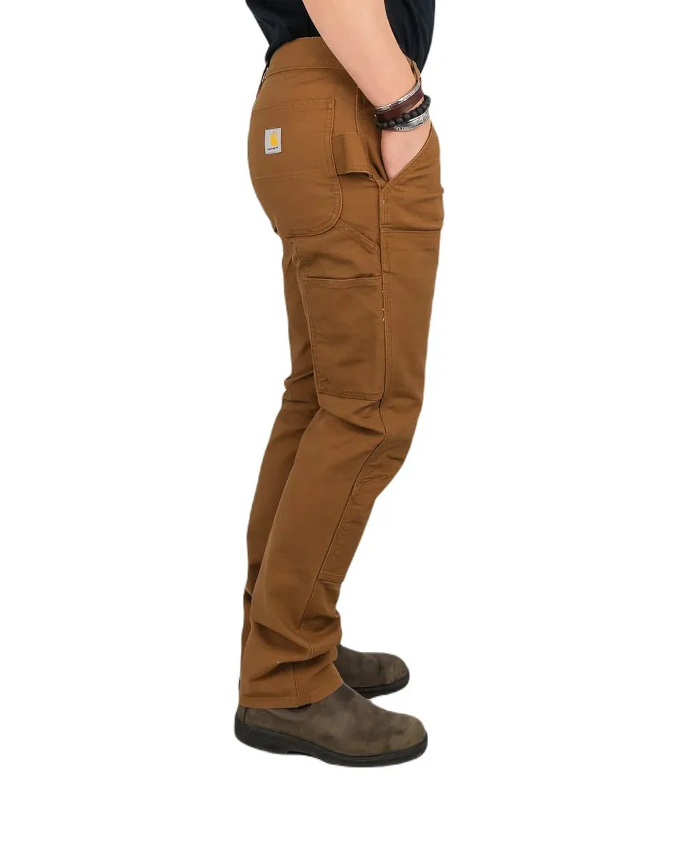 Carhartt - Stretch Duck Double Front Carpenter - Canvas Byxa - Brun - Image 2