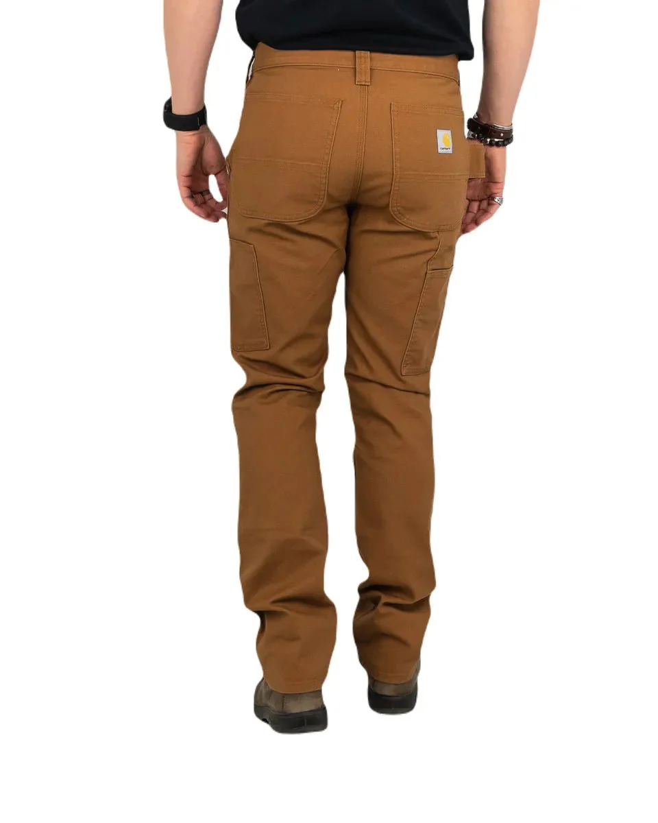 Carhartt - Stretch Duck Double Front Carpenter - Canvas Byxa - Brun - Image 4