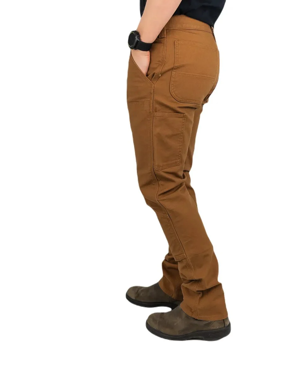Carhartt - Stretch Duck Double Front Carpenter - Canvas Byxa - Brun - Image 6