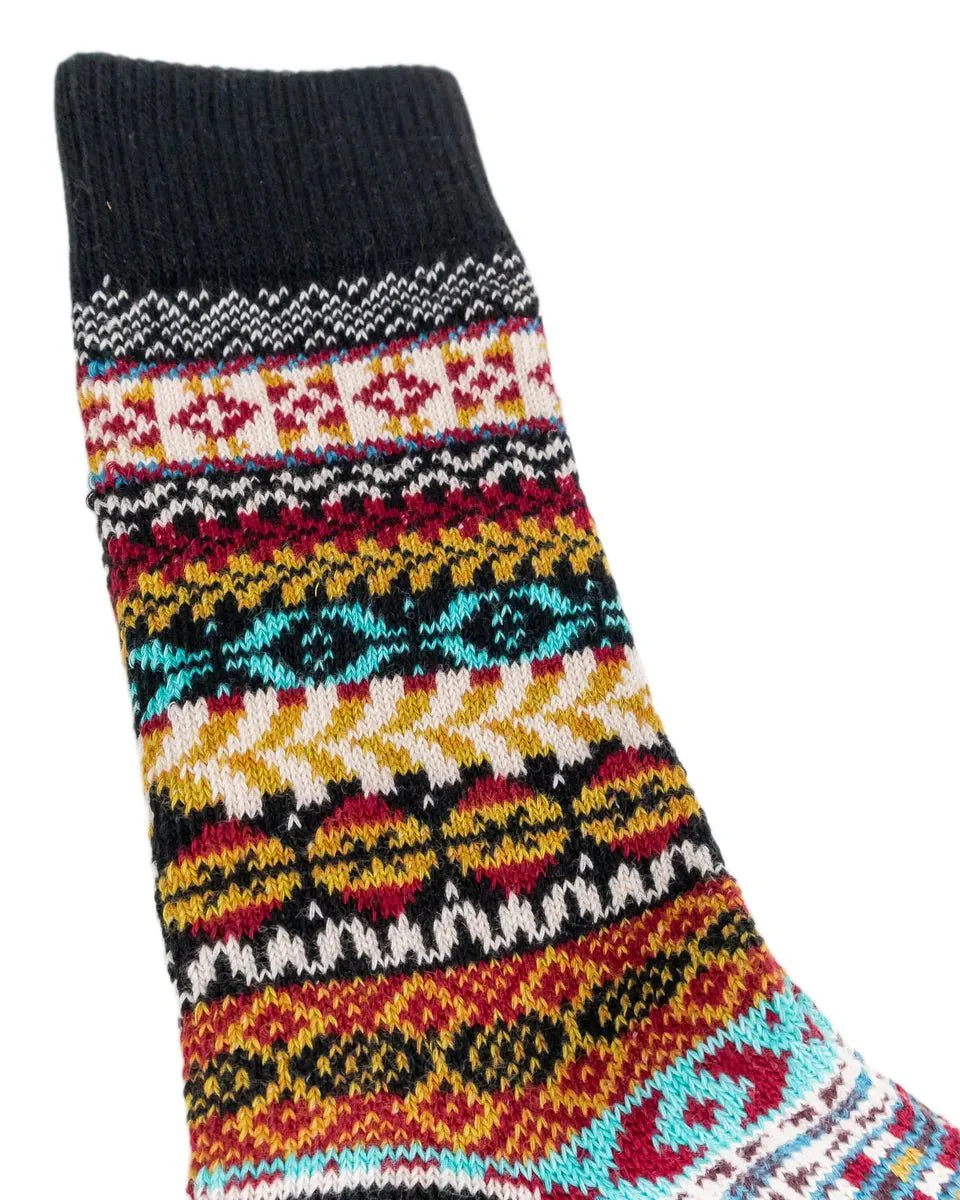 Comfysocks - Molly - Svart Röd - Mönstrade stumpor - Image 3