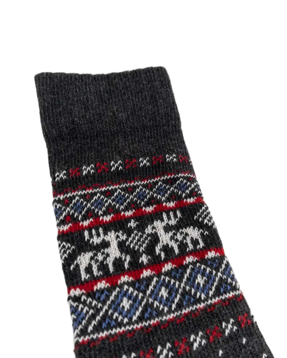 Comfysocks - Oh Deer - Mörkgrå - Mönstrade stumpor - Image 3
