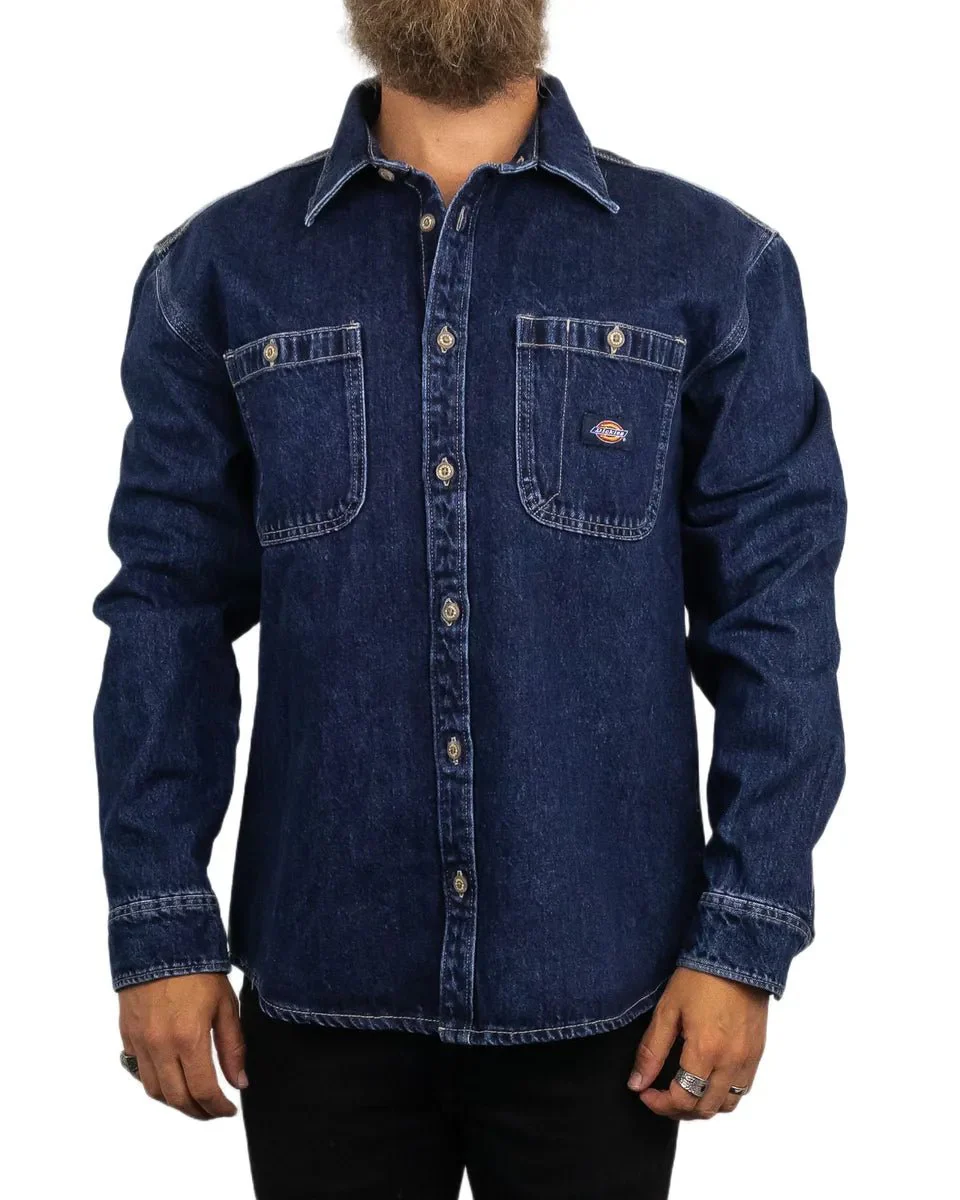 Dickies - Denimskjorta - Mechanic Shirt - Blå - Image 3