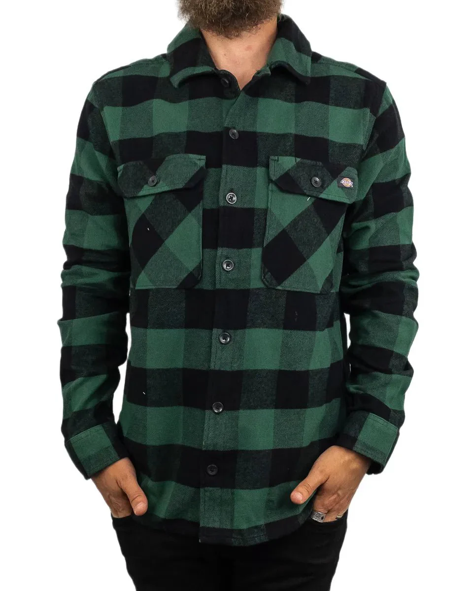 Dickies - Flanellskjorta Rutig - Sacramento Pine - Mörkgrön - Image 3