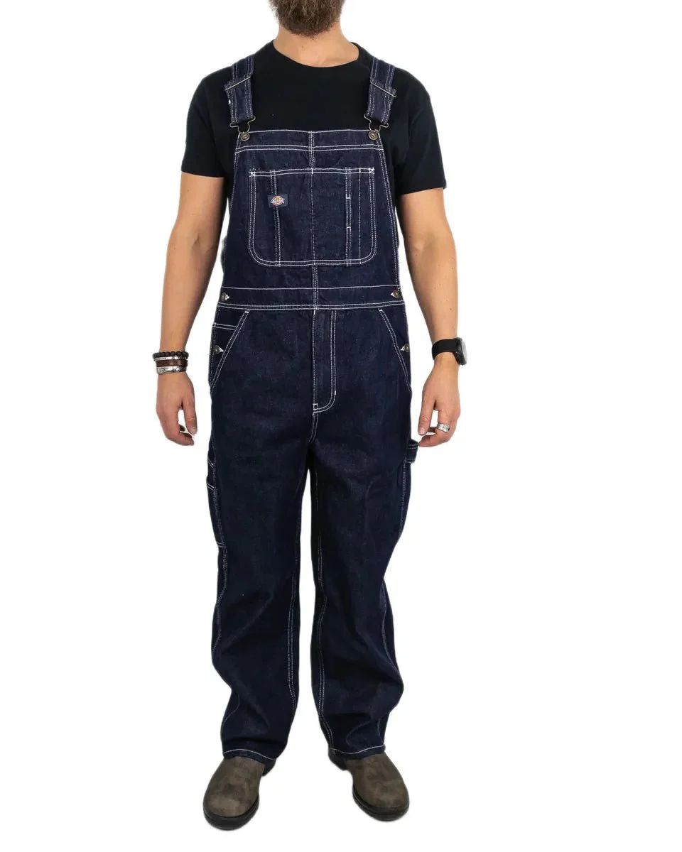Dickies - Hängslebyxor Denim - Rinsed Blå - Image 6