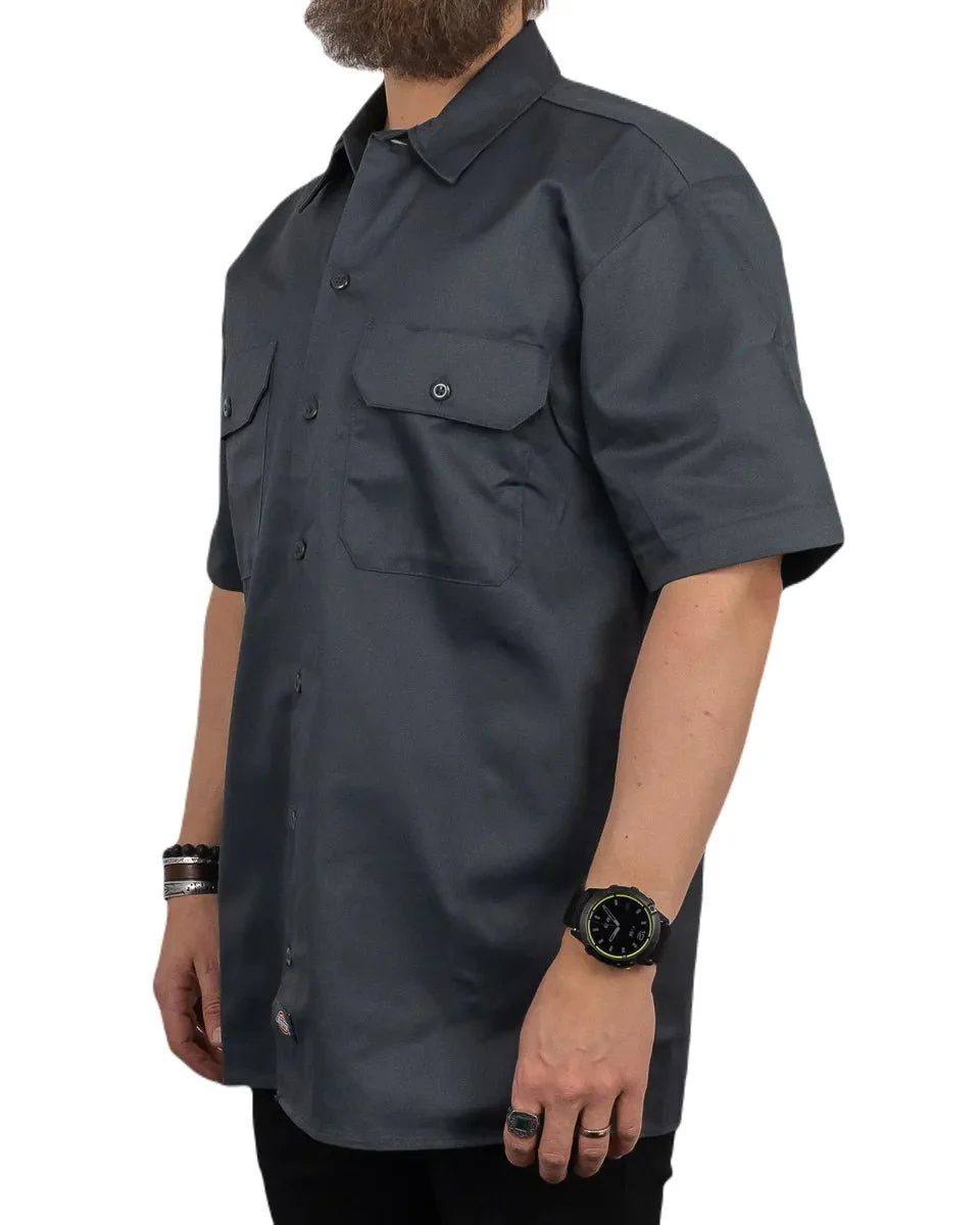 Dickies - Kortärmad Arbetsskjorta 2 fickor - Grå - Image 3