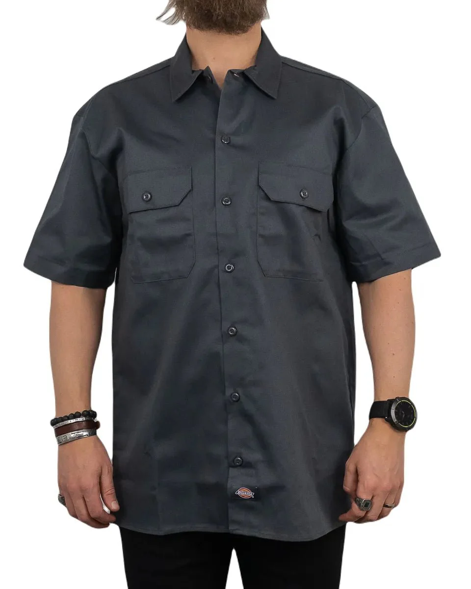 Dickies - Kortärmad Arbetsskjorta 2 fickor - Grå - Image 4