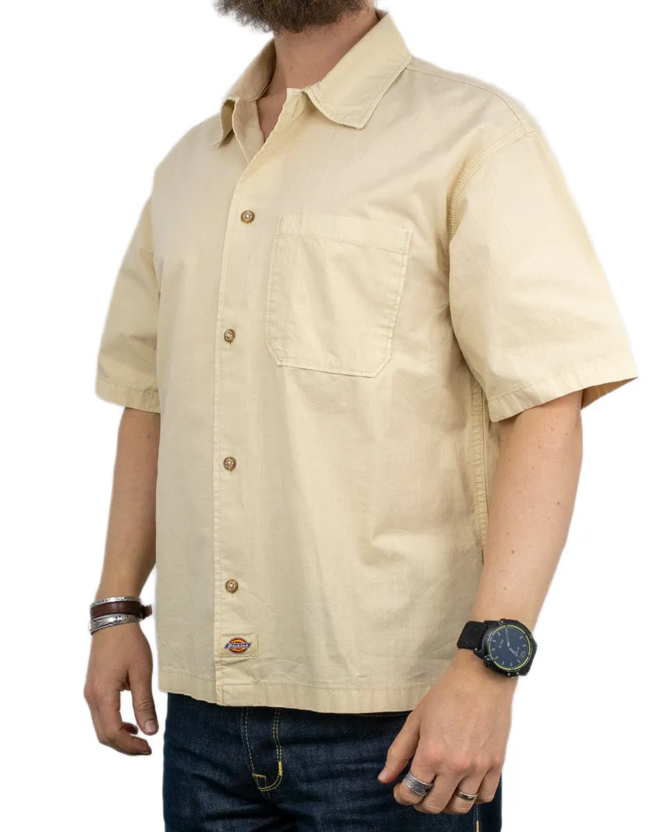 Dickies - Kortärmad Skjorta med Ryggtryck - Vernal - Beige - Image 2