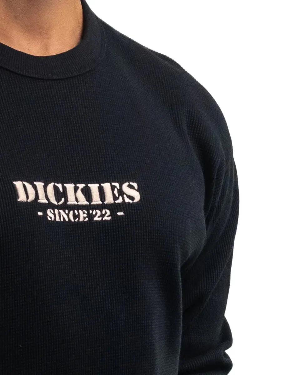 Dickies - Långärmad T-Shirt - Våfflad - Svart - Image 2