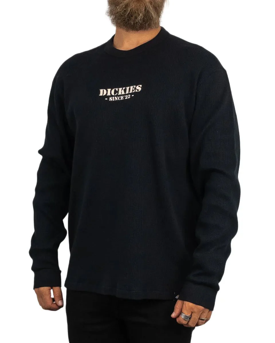 Dickies - Långärmad T-Shirt - Våfflad - Svart - Image 3
