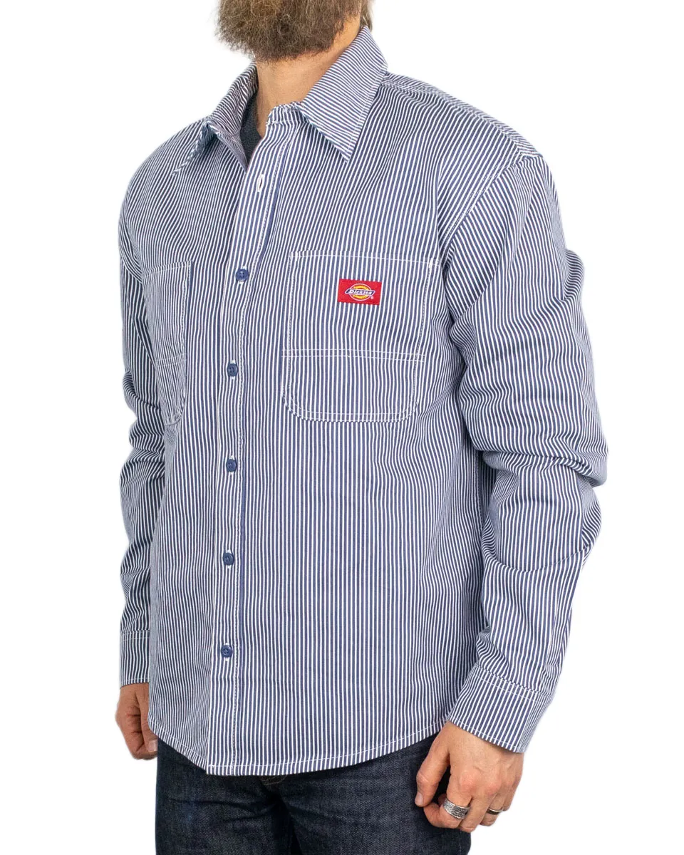 Dickies - Skjorta Randig - Hickory Work - Indigo Blå - Image 2